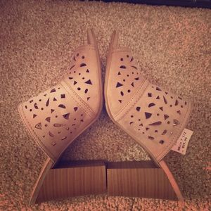 Laser cut Sandal Mules